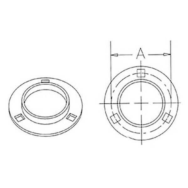 Aftermarket New 3 Bolt Flange Half Fits John Deere 6620 6622 7720 7721 8820 243 244 343 344 ENJ80-0005 - main